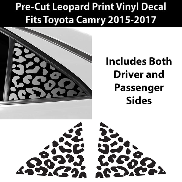 Animal Leopard Cheetah Cow Window Vinyl Decal Stickers Fits Toyota Camry 2015 - 2017 - Bogar Tech Designs
