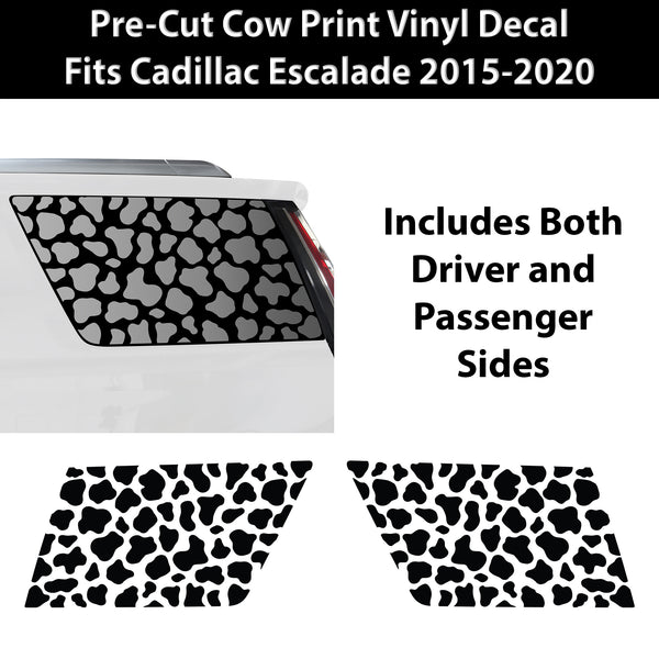 Animal Leopard Cheetah Cow Window Vinyl Decal Stickers Fits Cadillac Escalade 2015 - 2020 - Bogar Tech Designs