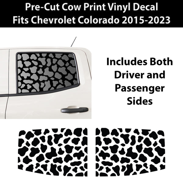 Animal Leopard Cheetah Cow Window Vinyl Decal Stickers Fits Chevrolet Colorado 2015 - 2023 - Bogar Tech Designs