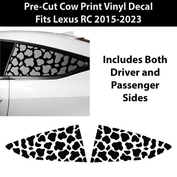 Animal Leopard Cheetah Cow Window Vinyl Decal Stickers Fits Lexus RC 2015 - 2023 - Bogar Tech Designs