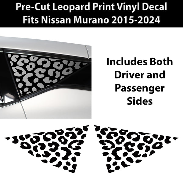 Animal Leopard Cheetah Cow Window Vinyl Decal Stickers Fits Nissan Murano 2015 - 2024 - Bogar Tech Designs