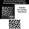 Animal Leopard Cheetah Cow Window Vinyl Decal Stickers Fits Honda Ridgeline 2017 - 2020 - Bogar Tech Designs
