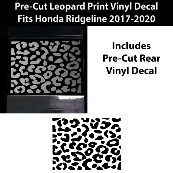 Animal Leopard Cheetah Cow Window Vinyl Decal Stickers Fits Honda Ridgeline 2017 - 2020 - Bogar Tech Designs