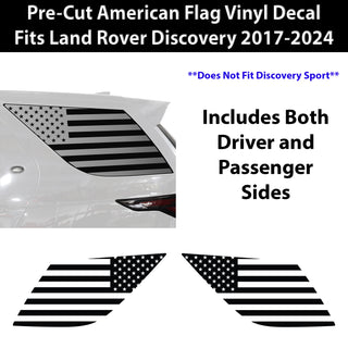 Quarter Window American Flag Vinyl Decal Stickers Fits Land Rover Discovery 2017 - 2025 - Bogar Tech Designs