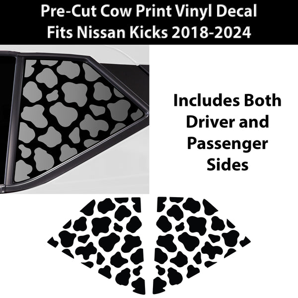 Animal Leopard Cheetah Cow Window Vinyl Decal Stickers Fits Nissan Kicks 2018 - 2024 - Bogar Tech Designs
