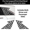Animal Leopard Cheetah Cow Window Vinyl Decal Stickers Fits Infiniti QX50 2019 - 2024 - Bogar Tech Designs