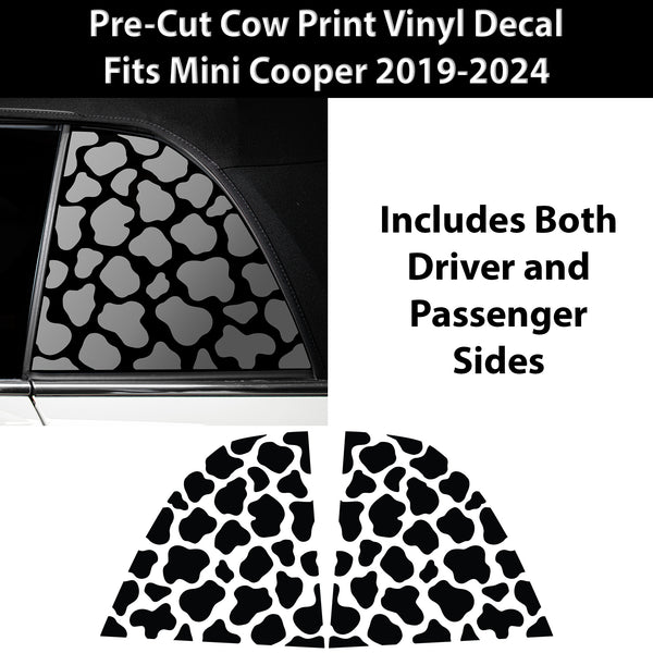 Animal Leopard Cheetah Cow Window Vinyl Decal Stickers Fits Mini Cooper Convertible 2019 - 2024 - Bogar Tech Designs