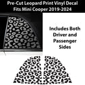 Animal Leopard Cheetah Cow Window Vinyl Decal Stickers Fits Mini Cooper Convertible 2019 - 2024 - Bogar Tech Designs