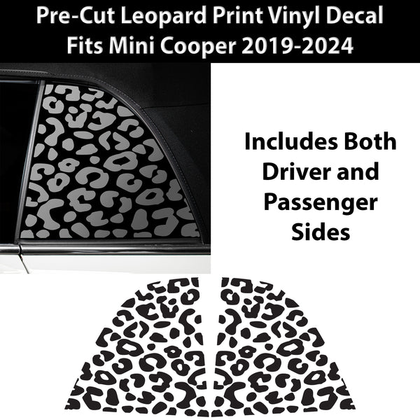 Animal Leopard Cheetah Cow Window Vinyl Decal Stickers Fits Mini Cooper Convertible 2019 - 2024 - Bogar Tech Designs