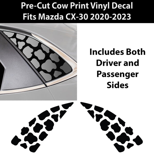 Animal Leopard Cheetah Cow Window Vinyl Decal Stickers Fits Mazda Cx - 30 2020 - 2024 - Bogar Tech Designs