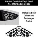 Fits BMW X6 2019 - 2023 Animal Leopard Cheetah Cow Window Vinyl Decal Stickers - Bogar Tech Designs