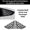 Fits BMW X6 2019 - 2023 Animal Leopard Cheetah Cow Window Vinyl Decal Stickers - Bogar Tech Designs
