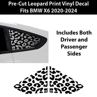 Fits BMW X6 2019 - 2023 Animal Leopard Cheetah Cow Window Vinyl Decal Stickers - Bogar Tech Designs