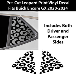 Animal Leopard Cheetah Cow Window Vinyl Decal Stickers Fits Buick Encore GX 2020 - 2024 - Bogar Tech Designs