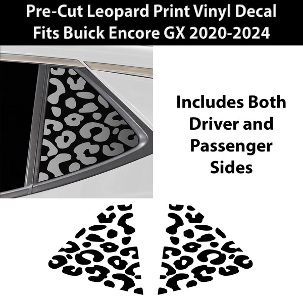 Animal Leopard Cheetah Cow Window Vinyl Decal Stickers Fits Buick Encore GX 2020 - 2024 - Bogar Tech Designs