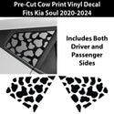 Animal Leopard Cheetah Cow Window Vinyl Decal Stickers Fits Kia Soul 2020 - 2024 - Bogar Tech Designs
