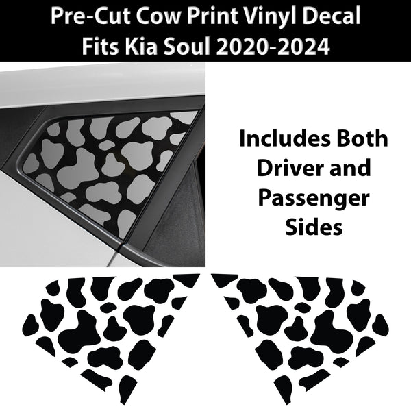 Animal Leopard Cheetah Cow Window Vinyl Decal Stickers Fits Kia Soul 2020 - 2024 - Bogar Tech Designs