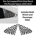 Animal Leopard Cheetah Cow Window Vinyl Decal Stickers Fits Porsche Taycan 2020 - 2024 - Bogar Tech Designs
