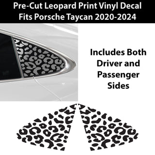 Animal Leopard Cheetah Cow Window Vinyl Decal Stickers Fits Porsche Taycan 2020 - 2024 - Bogar Tech Designs