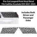 Animal Leopard Cheetah Cow Quarter Window Vinyl Decal Stickers Fits Cadillac Escalade ESV 2021 - 2025 - Bogar Tech Designs