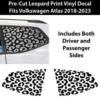 Animal Leopard Cheetah Cow Window Vinyl Decal Stickers Fits Volkswagen Atlas 2018 - 2024 - Bogar Tech Designs