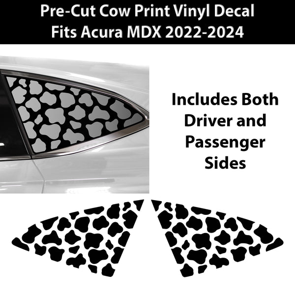 Animal Leopard Cheetah Cow Window Vinyl Decal Stickers Fits Acura MDX 2022 - 2024 - Bogar Tech Designs