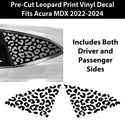 Animal Leopard Cheetah Cow Window Vinyl Decal Stickers Fits Acura MDX 2022 - 2024 - Bogar Tech Designs