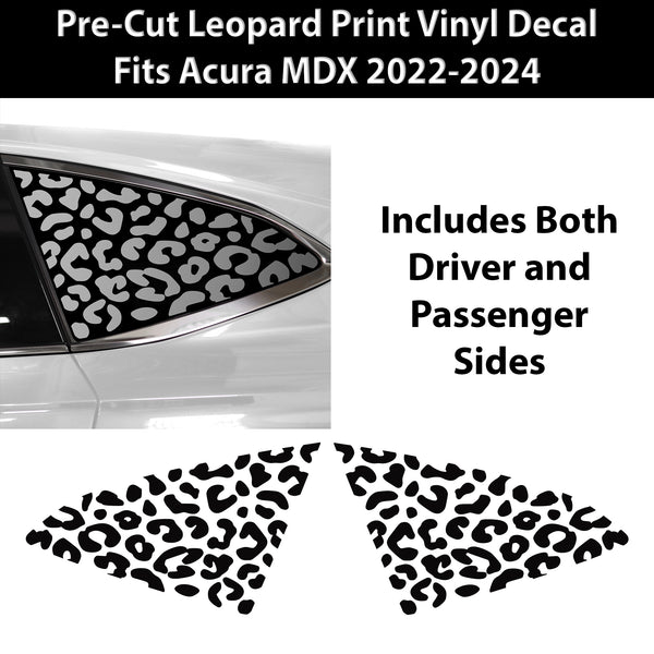 Animal Leopard Cheetah Cow Window Vinyl Decal Stickers Fits Acura MDX 2022 - 2024 - Bogar Tech Designs