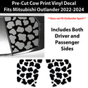 Animal Leopard Cheetah Cow Window Vinyl Decal Stickers Fits Mitsubishi Outlander 2022 - 2024 - Bogar Tech Designs