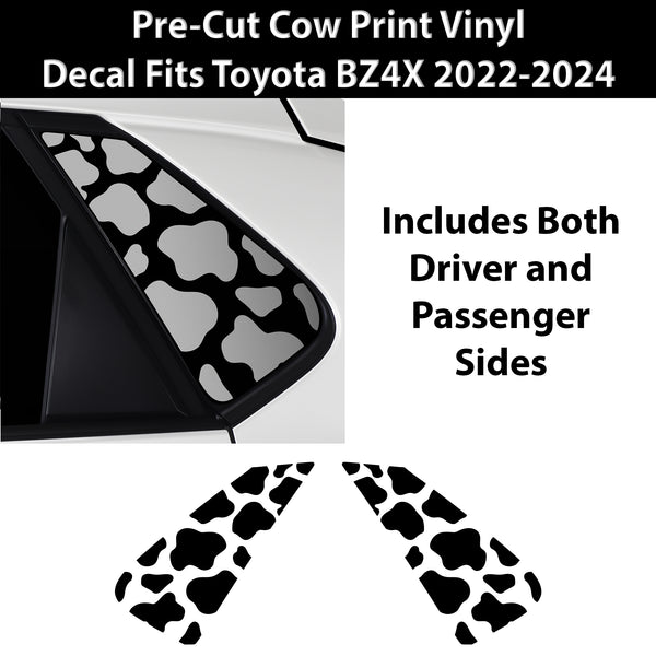 Animal Leopard Cheetah Cow Window Vinyl Decal Stickers Fits Toyota BZ4X 2022 - 2024 - Bogar Tech Designs
