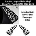 Animal Leopard Cheetah Cow Window Vinyl Decal Stickers Fits Toyota BZ4X 2022 - 2024 - Bogar Tech Designs