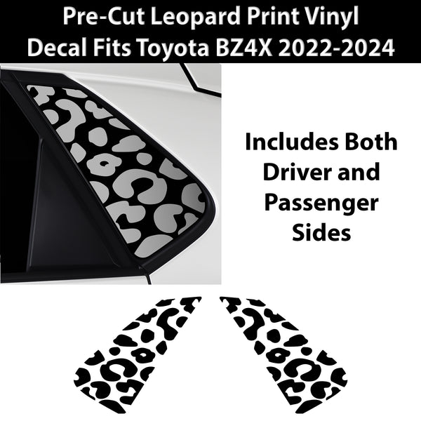 Animal Leopard Cheetah Cow Window Vinyl Decal Stickers Fits Toyota BZ4X 2022 - 2024 - Bogar Tech Designs