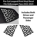 Animal Leopard Cheetah Cow Window Vinyl Decal Stickers Fits Volkswagen Taos 2022 - 2024 - Bogar Tech Designs