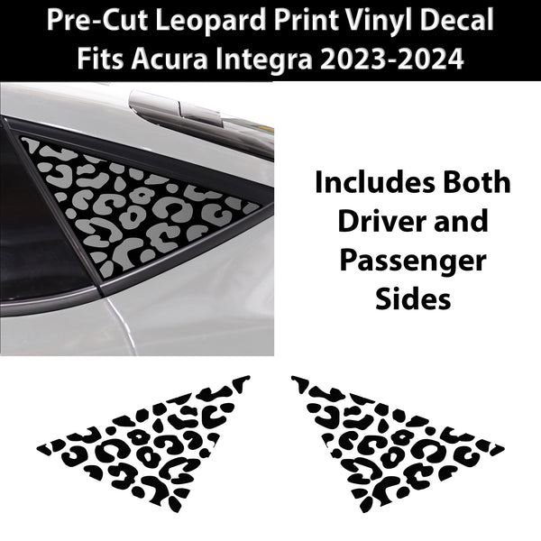 Animal Leopard Cheetah Cow Window Vinyl Decal Stickers Fits Acura Integra 2023 - 2025 - Bogar Tech Designs