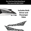 Animal Leopard Cheetah Cow Window Vinyl Decal Stickers Fits Lexus RX 2023 - 2024 - Bogar Tech Designs