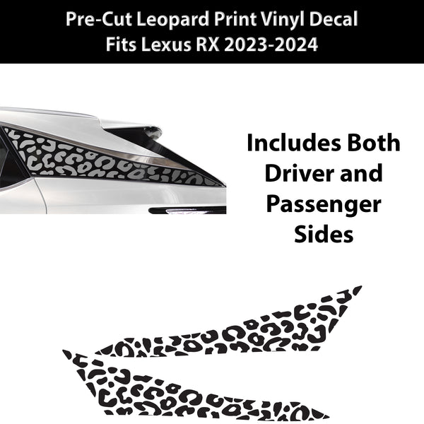 Animal Leopard Cheetah Cow Window Vinyl Decal Stickers Fits Lexus RX 2023 - 2024 - Bogar Tech Designs