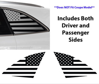 Quarter Window American Flag Vinyl Decal Stickers Fits Mercedes - Benz GLC 2016 - 2025 - Bogar Tech Designs
