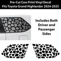 Animal Leopard Cheetah Cow Window Vinyl Decal Stickers Fits Toyota Grand Highlander 2024 2025 - Bogar Tech Designs