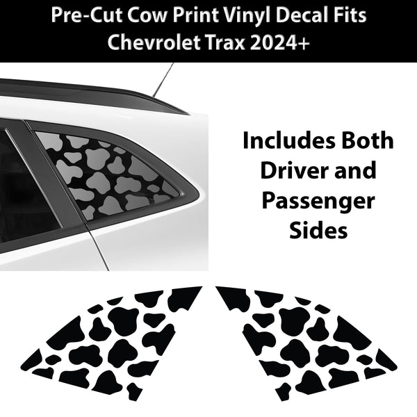 Fits Chevrolet Trax 2024 - 2025 Animal Leopard Cheetah Cow Window Vinyl Decal Stickers - Bogar Tech Designs