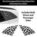 Fits Chevrolet Trax 2024 - 2025 Animal Leopard Cheetah Cow Window Vinyl Decal Stickers - Bogar Tech Designs