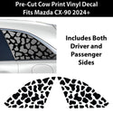 Animal Leopard Cheetah Cow Window Vinyl Decal Stickers Fits Mazda CX - 90 2024 2025 - Bogar Tech Designs
