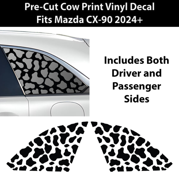 Animal Leopard Cheetah Cow Window Vinyl Decal Stickers Fits Mazda CX - 90 2024 2025 - Bogar Tech Designs