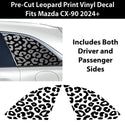 Animal Leopard Cheetah Cow Window Vinyl Decal Stickers Fits Mazda CX - 90 2024 2025 - Bogar Tech Designs