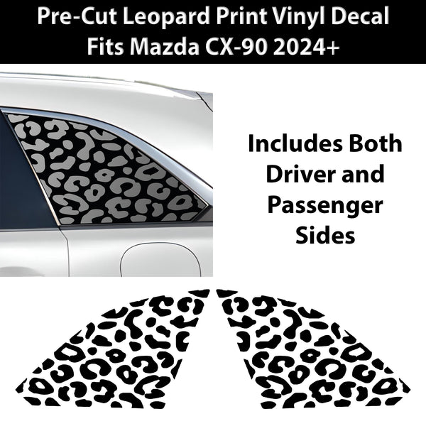 Animal Leopard Cheetah Cow Window Vinyl Decal Stickers Fits Mazda CX - 90 2024 2025 - Bogar Tech Designs