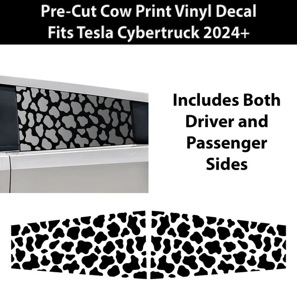 Animal Leopard Cheetah Cow Window Vinyl Decal Stickers Fits Tesla Cybertruck - Bogar Tech Designs
