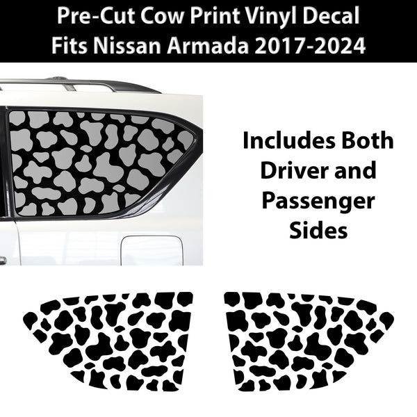 Animal Leopard Cheetah Cow Window Vinyl Decal Stickers Fits Nissan Armada 2017 - 2024 - Bogar Tech Designs