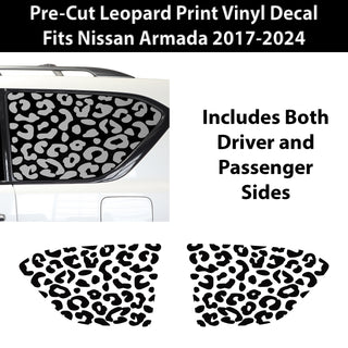 Animal Leopard Cheetah Cow Window Vinyl Decal Stickers Fits Nissan Armada 2017 - 2024 - Bogar Tech Designs