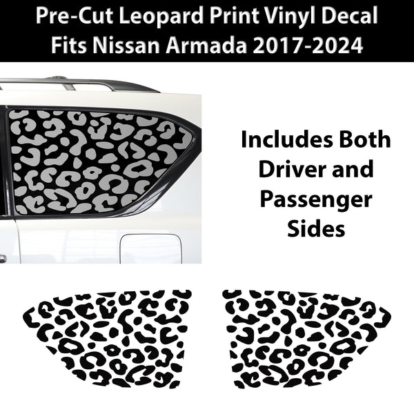 Animal Leopard Cheetah Cow Window Vinyl Decal Stickers Fits Nissan Armada 2017 - 2024 - Bogar Tech Designs