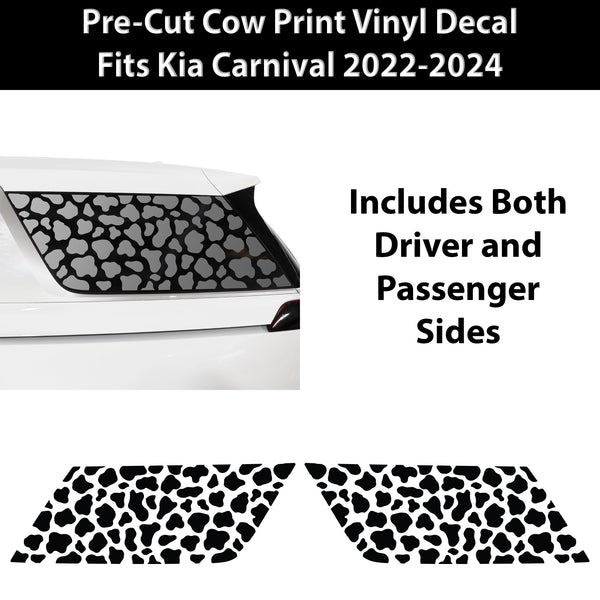 Animal Leopard Cheetah Cow Window Vinyl Decal Stickers Fits Kia Carnival 2022 - 2025 - Bogar Tech Designs