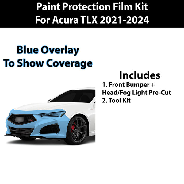 Fits Acura TLX 2021 - 2024 Precut Premium Paint Protection Film Clear Bra PPF Decal Film Kit Cover - Bogar Tech Designs